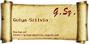 Gulya Szilvia névjegykártya