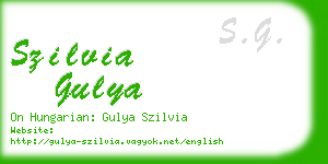 szilvia gulya business card